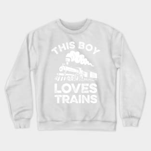 This Boy Loves Trains Crewneck Sweatshirt